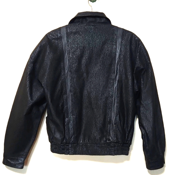 Phillipe Marcel Vintage 80's Leather Black Jacket Size 40 - Picture 6 of 13